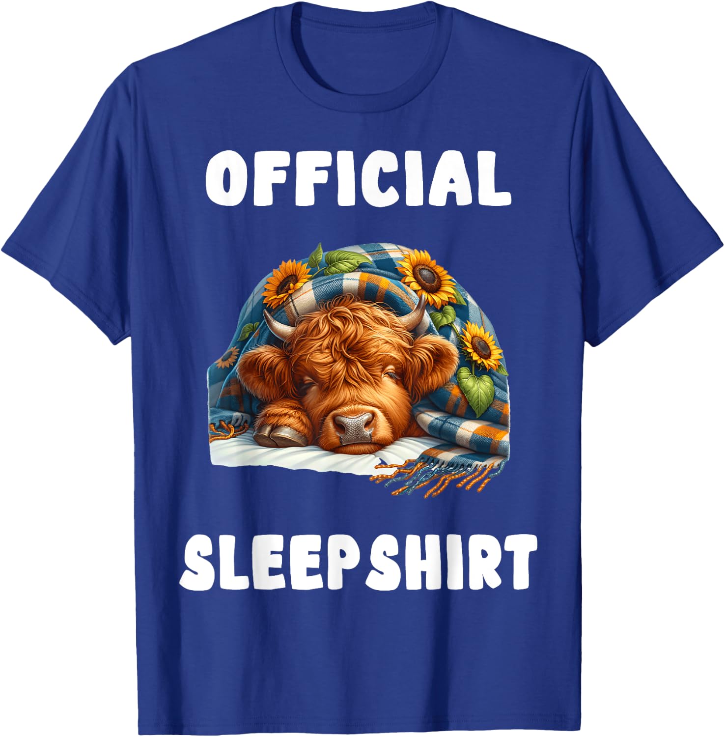 Highland_cow - Official Sleepshirt Pajamas Nightgown T-Shirt - T-Shirt | Royal