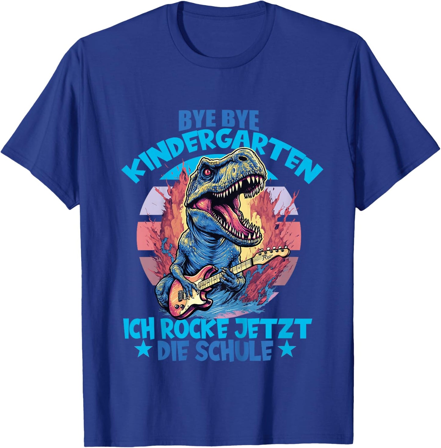 Bye Bye Kindergarten mit Dino für Schulkind zum Schulanfang T-Shirt - T-Shirt | Royal