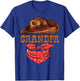 Grandpa Western Birthday Cowboy Cowgirl Family Matching T-Shirt - T-Shirt | Royal