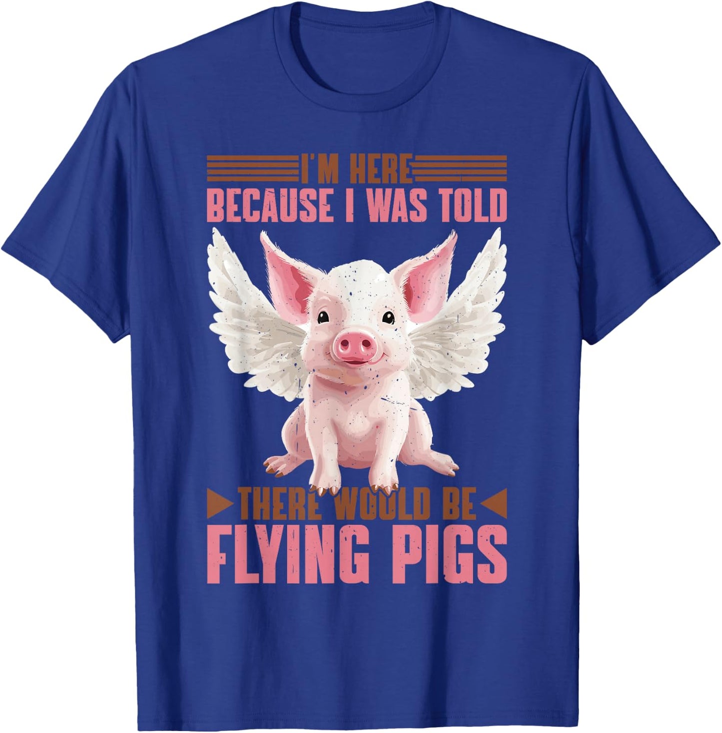 Flying Pigs FH -Adults - Black - Small - Short Sleeve - Cotton 60%, Polyester 40% T-Shirt - T-Shirt | Royal