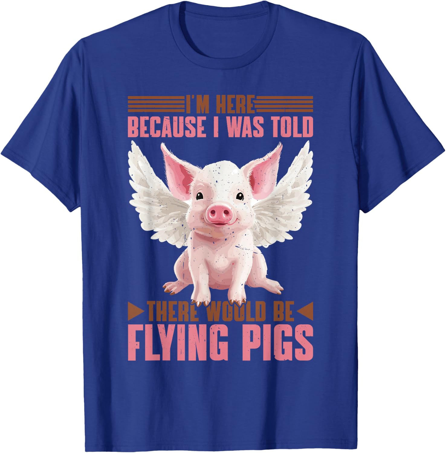 Flying Pigs FH -Adults - Black - Small - Short Sleeve - Cotton 60%, Polyester 40% T-Shirt - T-Shirt | Royal