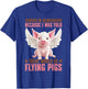 Flying Pigs FH -Adults - Black - Small - Short Sleeve - Cotton 60%, Polyester 40% T-Shirt - T-Shirt | Royal