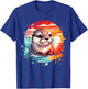 Cute Otter Spirit Animal River Otter Colorful Sunset T-Shirt - T-Shirt | Royal