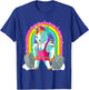 Gym Unicorn Deadlift Weightlifting Workout Pride Men Women T-Shirt - T-Shirt | Royal