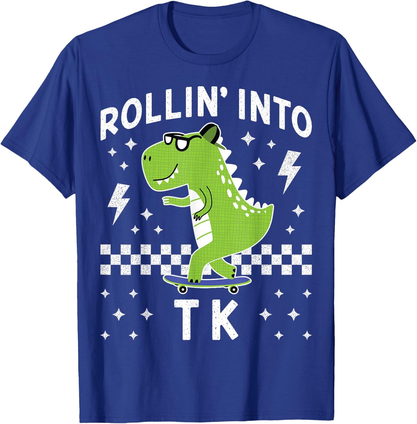 Rollin Into TK Dinosaur Back to School Kid I’m Ready for TK T-Shirt - T-Shirt | Royal