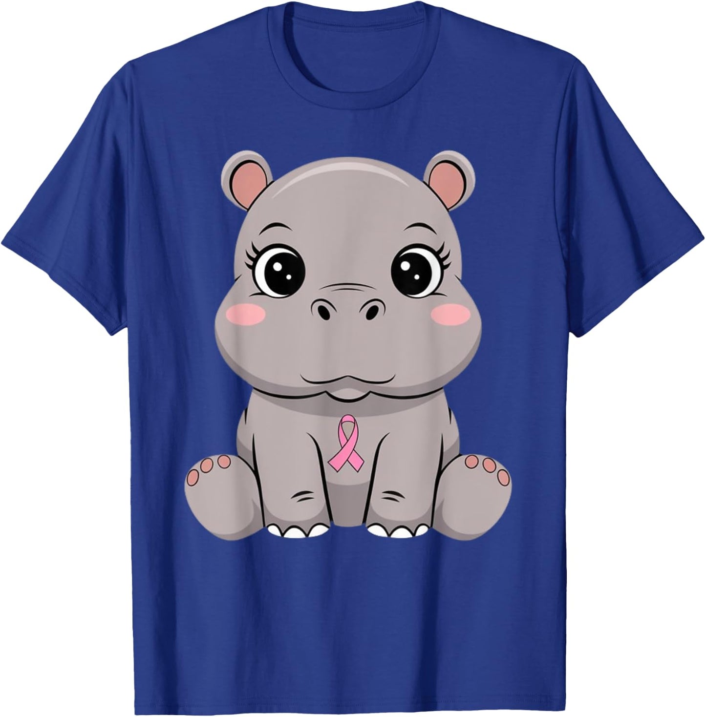 Ruban rose hippopotame espoir T-Shirt - T-Shirt | Royal