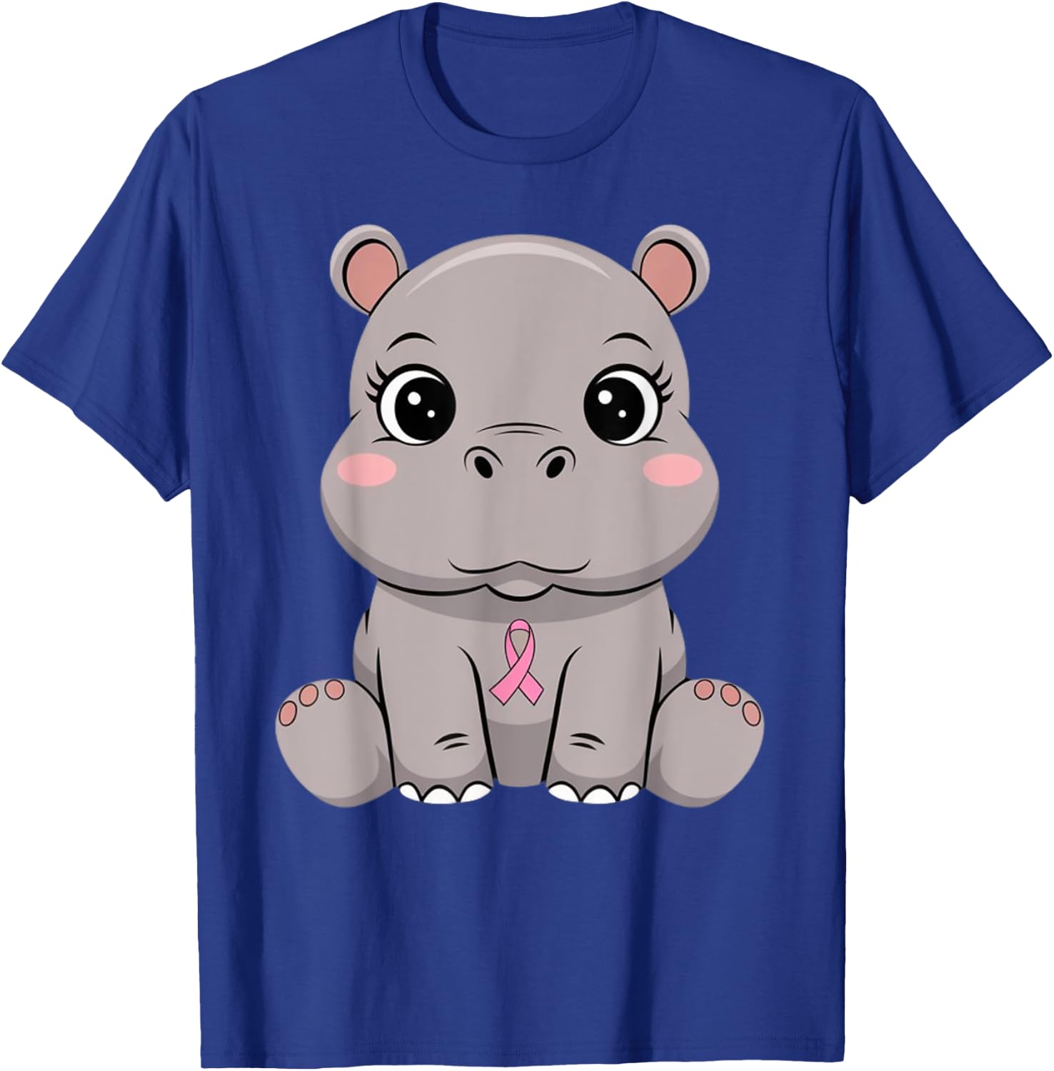 Ruban rose hippopotame espoir T-Shirt - T-Shirt | Royal