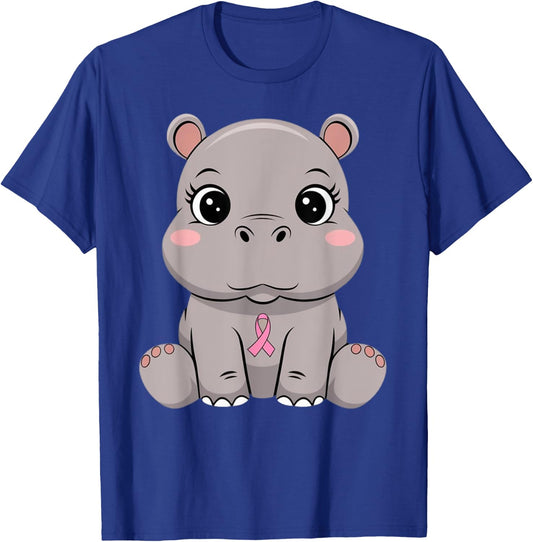 Ruban rose hippopotame espoir T-Shirt - T-Shirt | Royal