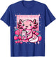 Axolotl Kawaii Strawberry Milk Shake Anime Axolotl T-Shirt - T-Shirt | Royal