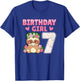 7th Birthday Party Sloth Lover 7 Years Old Birthday Girl T-Shirt - T-Shirt | Royal