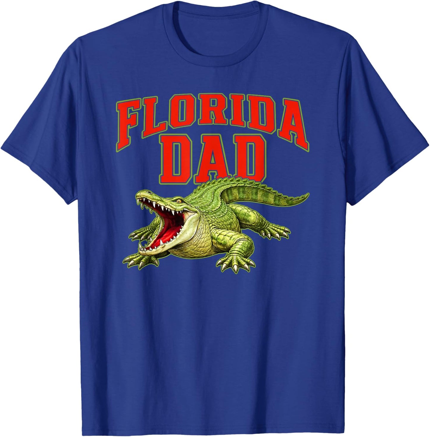 Vintage Florida Dad Alligator Happy Father's Day Crocodile T-Shirt - T-Shirt | Royal
