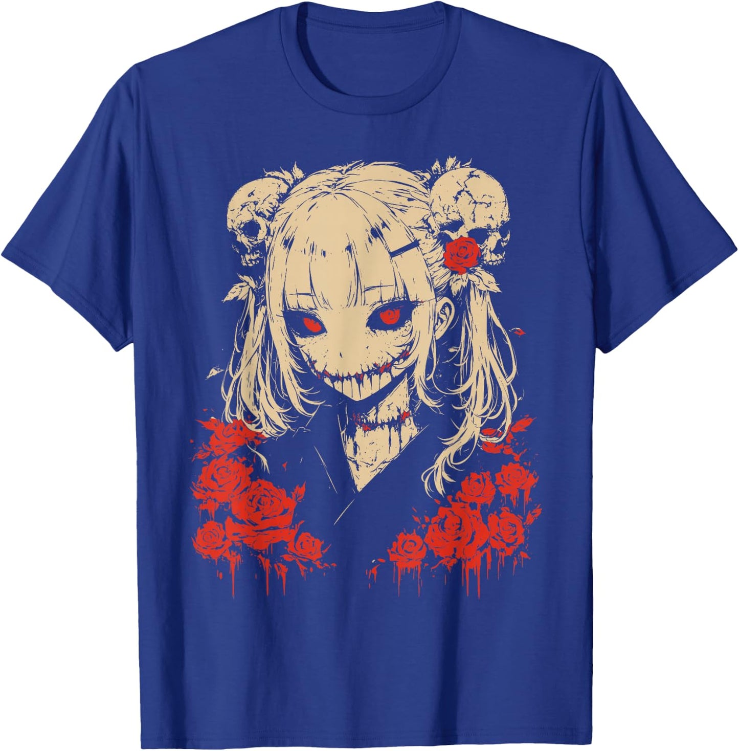 Horror Anime Manga | Japan Japanese Creepy Kawaii Goth , black T-Shirt - T-Shirt | Royal