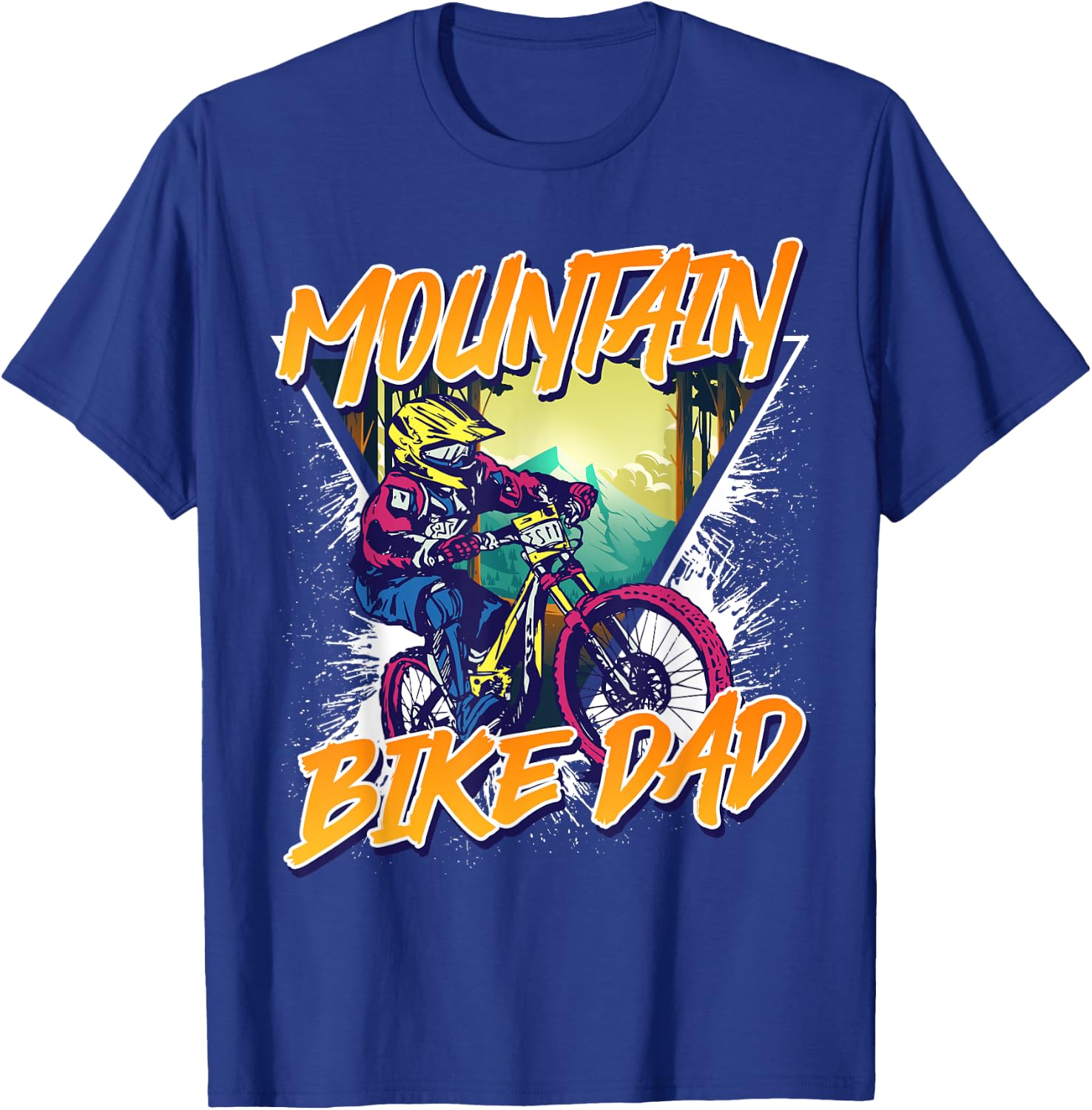 Daddy MOUNTAIN BIKING DAD MTB Funny Mountain Biking T-Shirt - T-Shirt | Royal