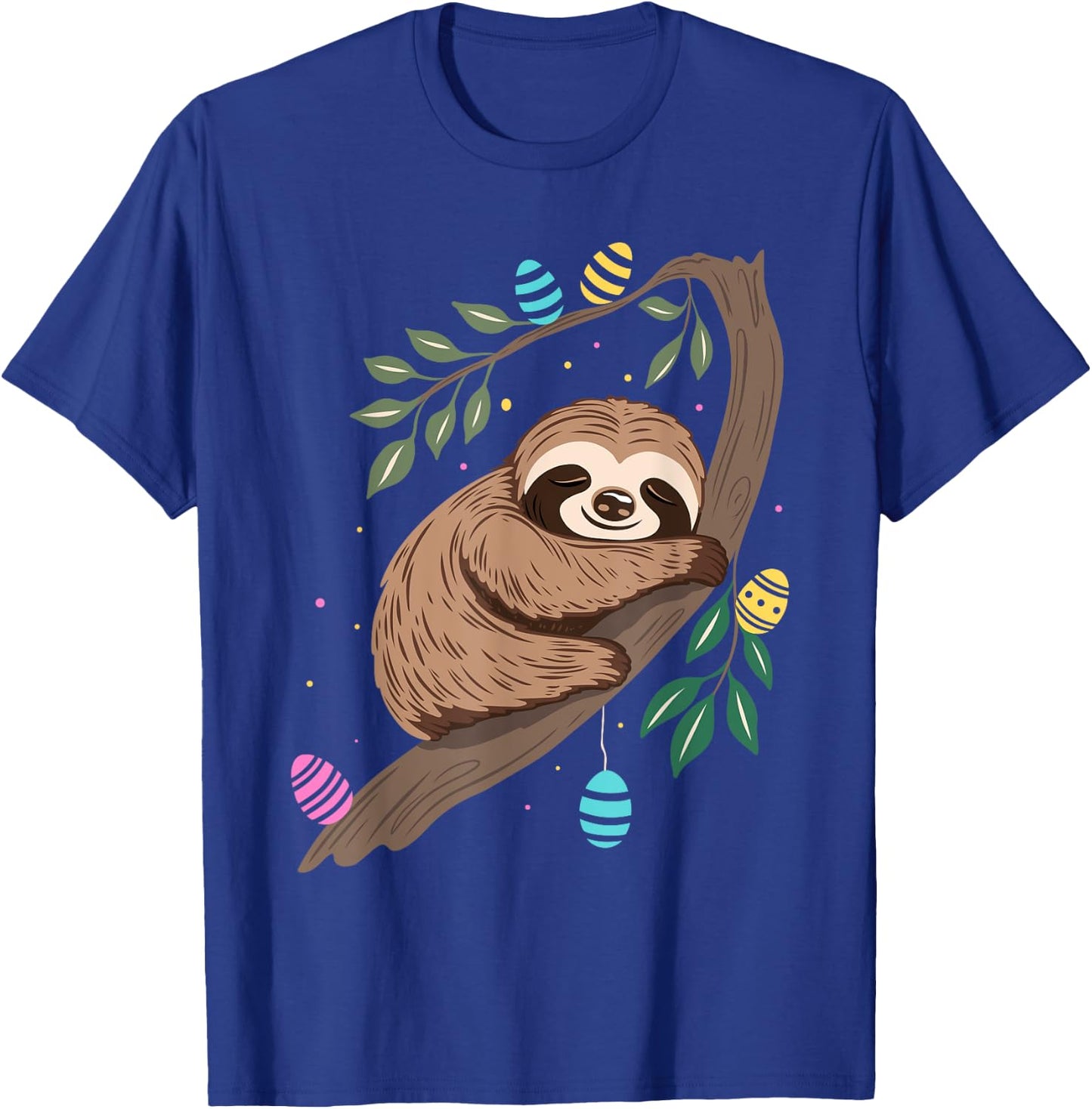 Oster Faultier mit Ostereier im Frühling Cute Animals Art T-Shirt - T-Shirt | Royal