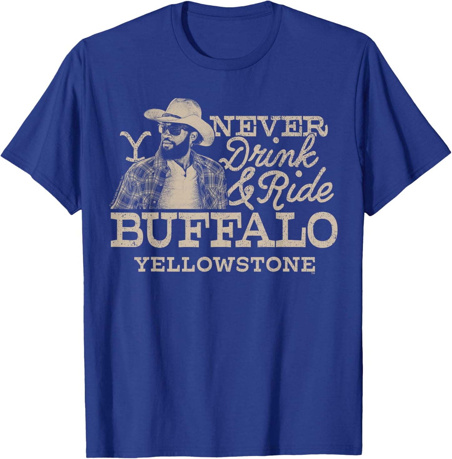 Yellowstone - Never Drink And Ride Buffalo T-Shirt - T-Shirt | Royal