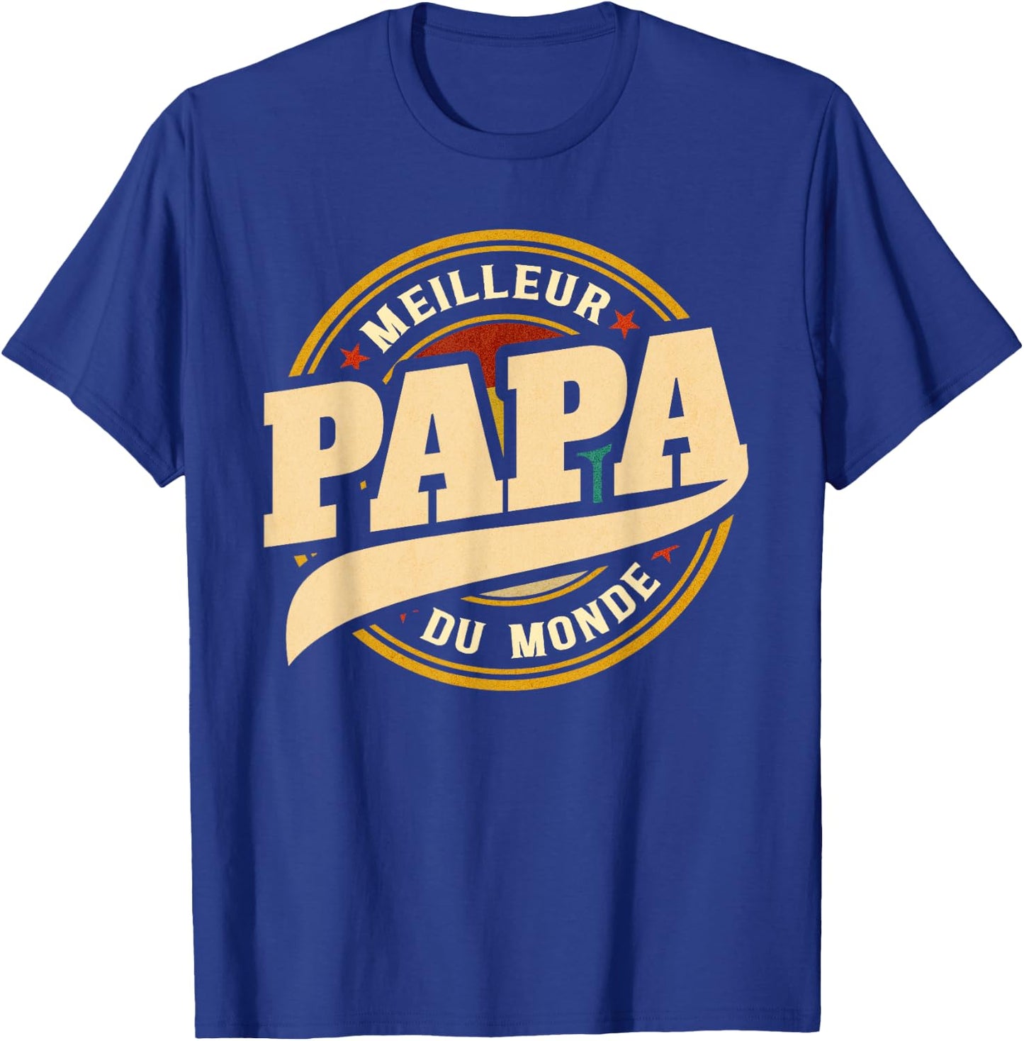Father's Day Gift Vintage Best Dad In The World T-Shirt - T-Shirt | Royal