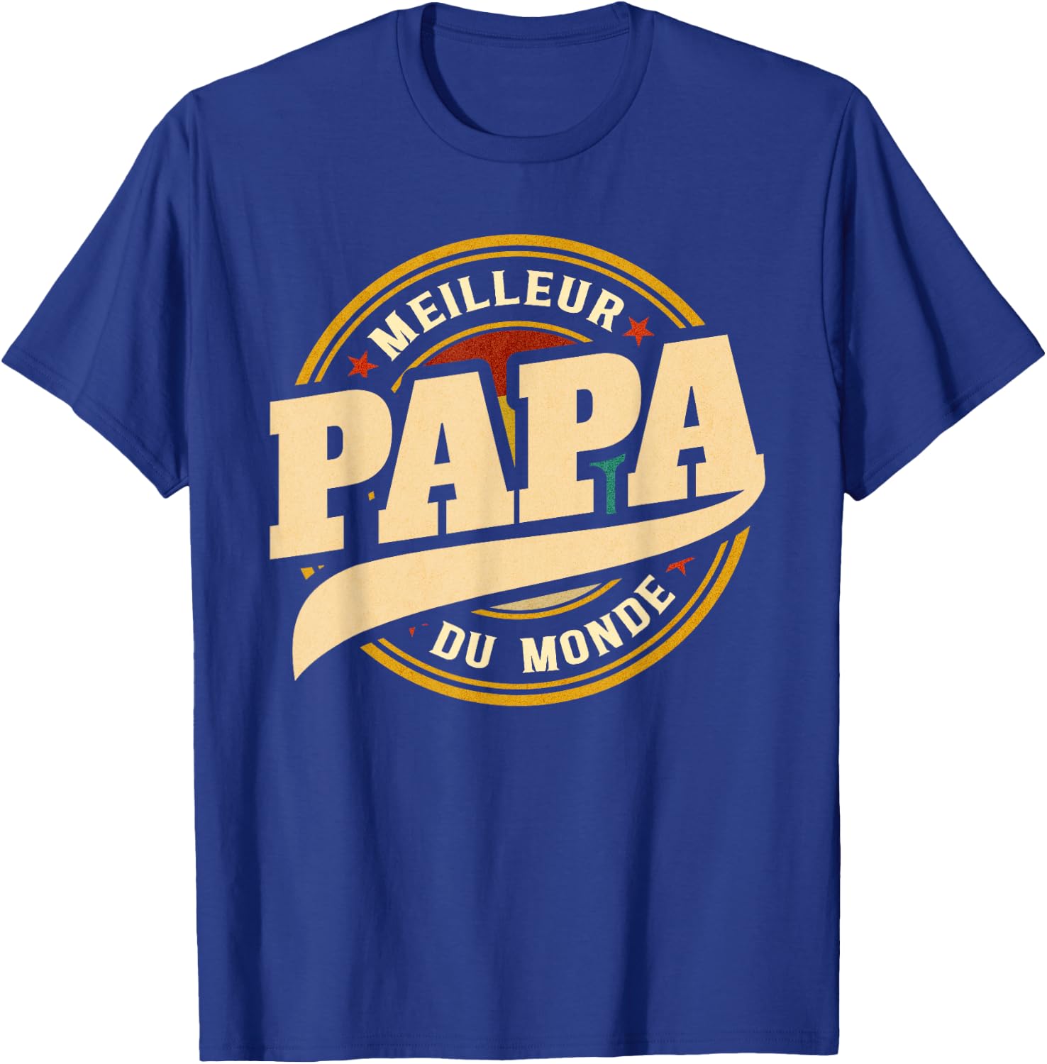 Father's Day Gift Vintage Best Dad In The World T-Shirt - T-Shirt | Royal