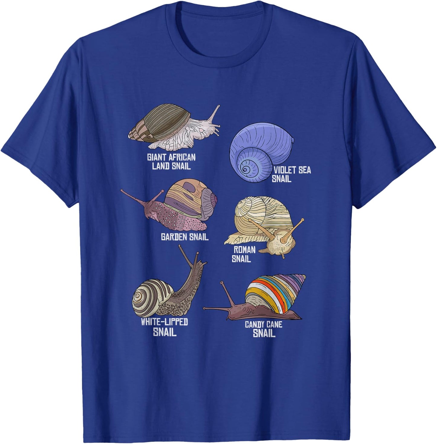 Snail Species Illustration Biology Snail Species Snails T-Shirt - T-Shirt | Royal