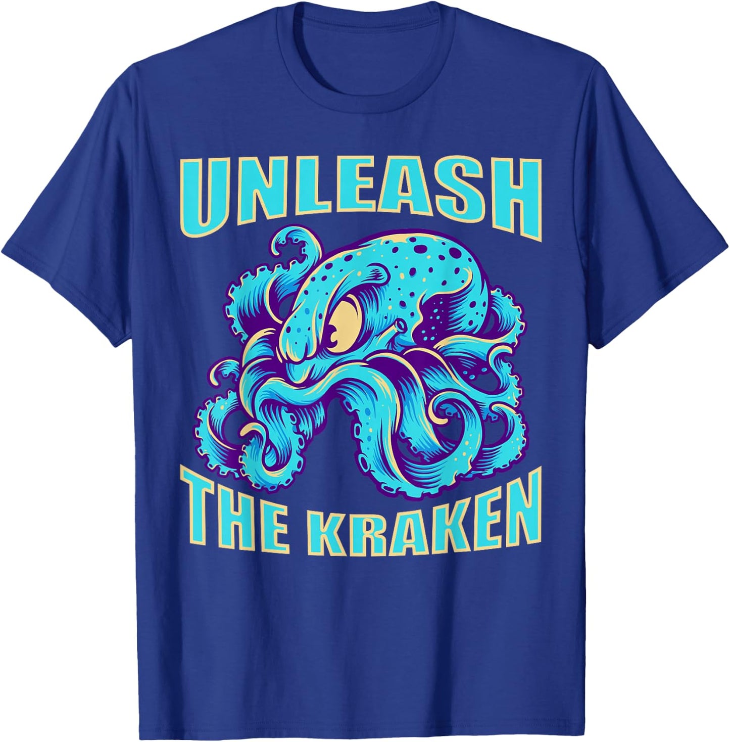 Kraken Sea Monster Vintage Unleash the Kraken Giant Kraken T-Shirt - T-Shirt | Royal