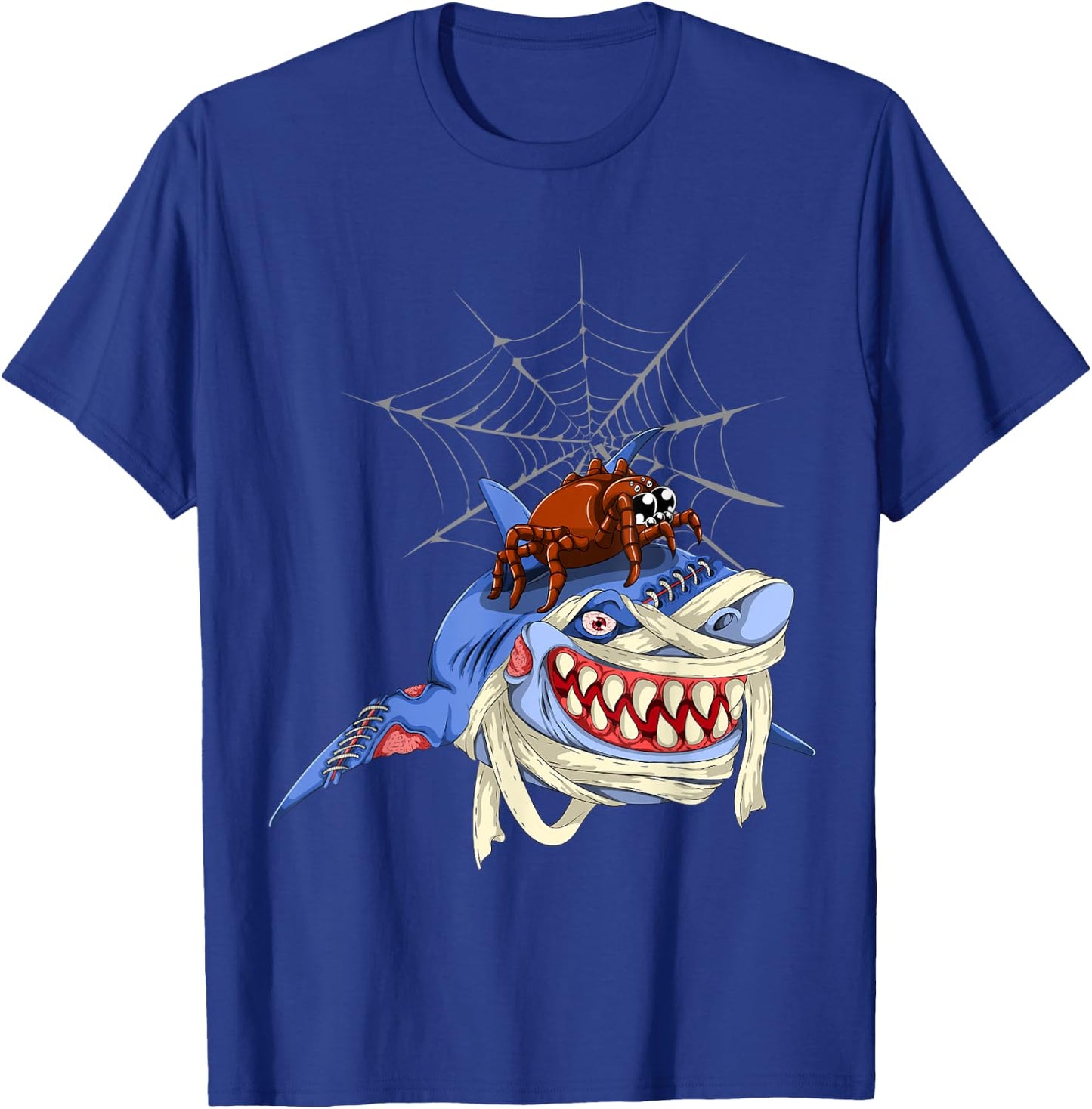 Halloween Spider Shark T-Shirt - T-Shirt | Royal