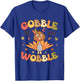 Gobble till you Wobble Kids Outfit Toddler Thanksgiving T-Shirt - T-Shirt | Royal