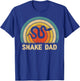 Snake Dad Father's Day Vintage Style Snake Dad Daddy T-Shirt - T-Shirt | Royal