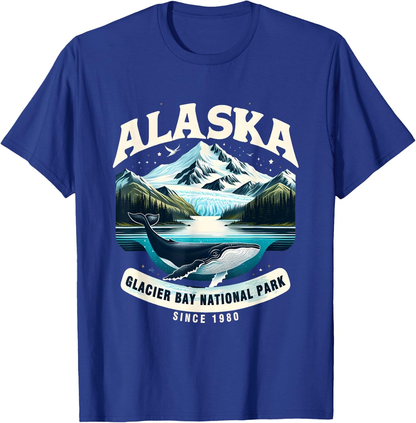 Alaska Cruise Alaska Glacier Bay National Park Sine 1980 T-Shirt - T-Shirt | Royal