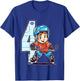 Eishockey Geburtstag - 4 Jahre alter Junge - 4. Geburtstag T-Shirt - T-Shirt | Royal