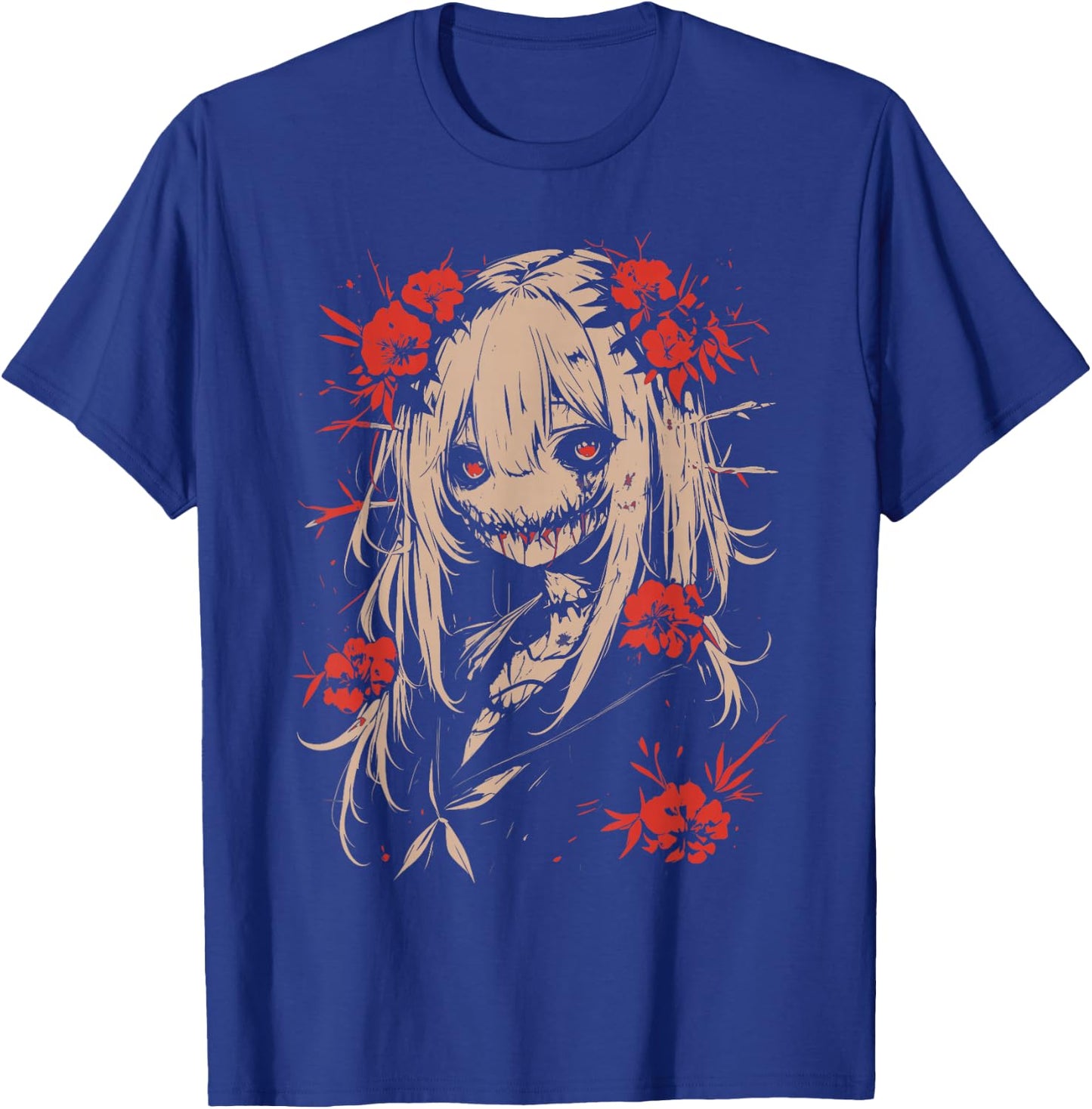 Horror Anime Manga | Japan Japanese Creepy Kawaii Goth , black T-Shirt - T-Shirt | Royal