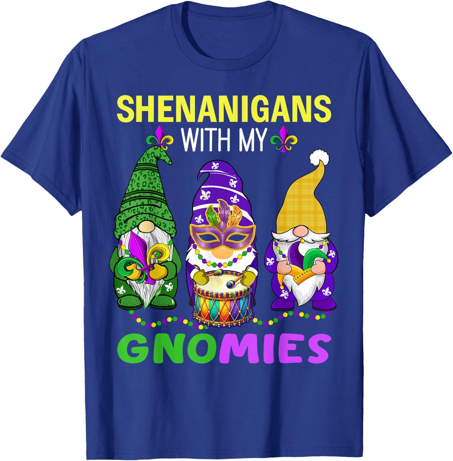 Mardi Gras gnomes leopard Carnival New Orleans Trip women T-Shirt - T-Shirt | Royal