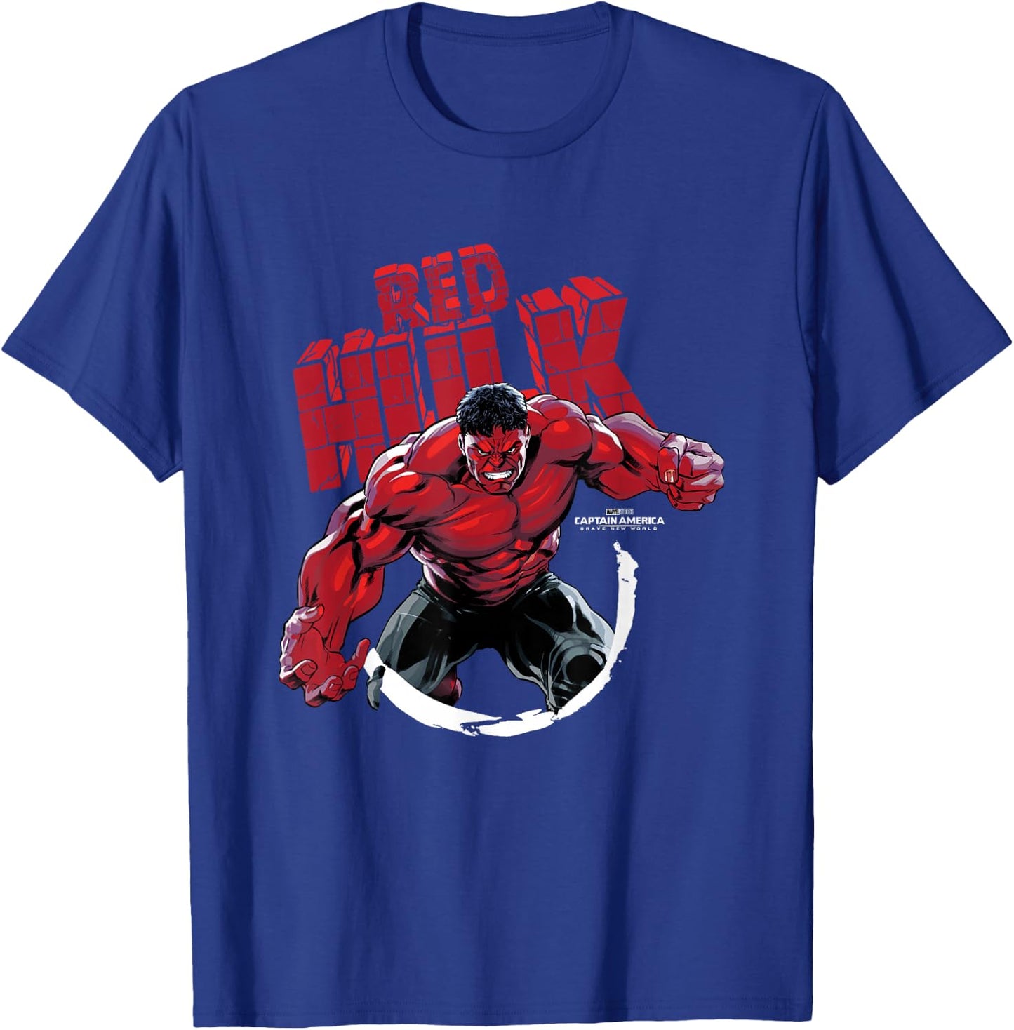 Marvel Captain America: Brave New World Red Hulk Portrait , Black, S T-Shirt - T-Shirt | Royal
