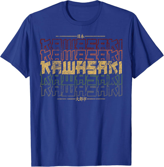Kawasaki City Retro 90s Japan Aesthetics 80s Kawasaki T-Shirt - T-Shirt | Royal