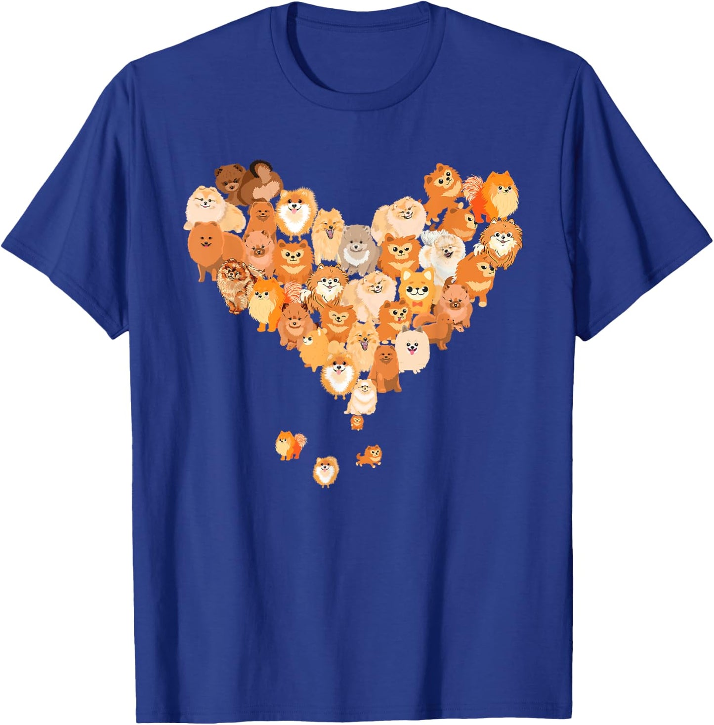 Pomeranian Heart Gift Dog Lover T-Shirt - T-Shirt | Royal