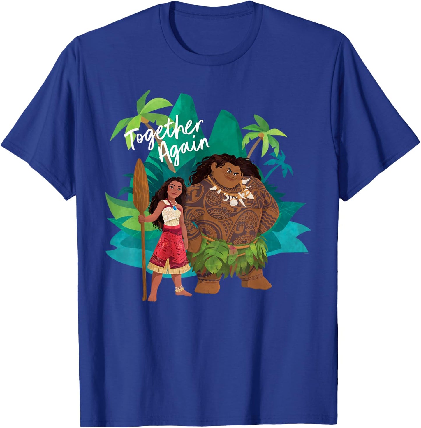 Disney Moana 2 Moana and Maui Together Again , Black, S T-Shirt - T-Shirt | Royal