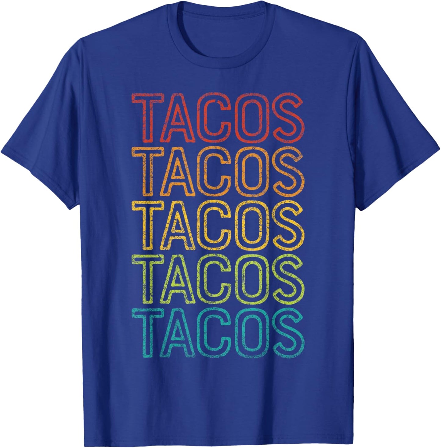 Retro Cinco de Mayo Tacos Taco Tuesday Vintage Mexican Food T-Shirt - T-Shirt | Royal