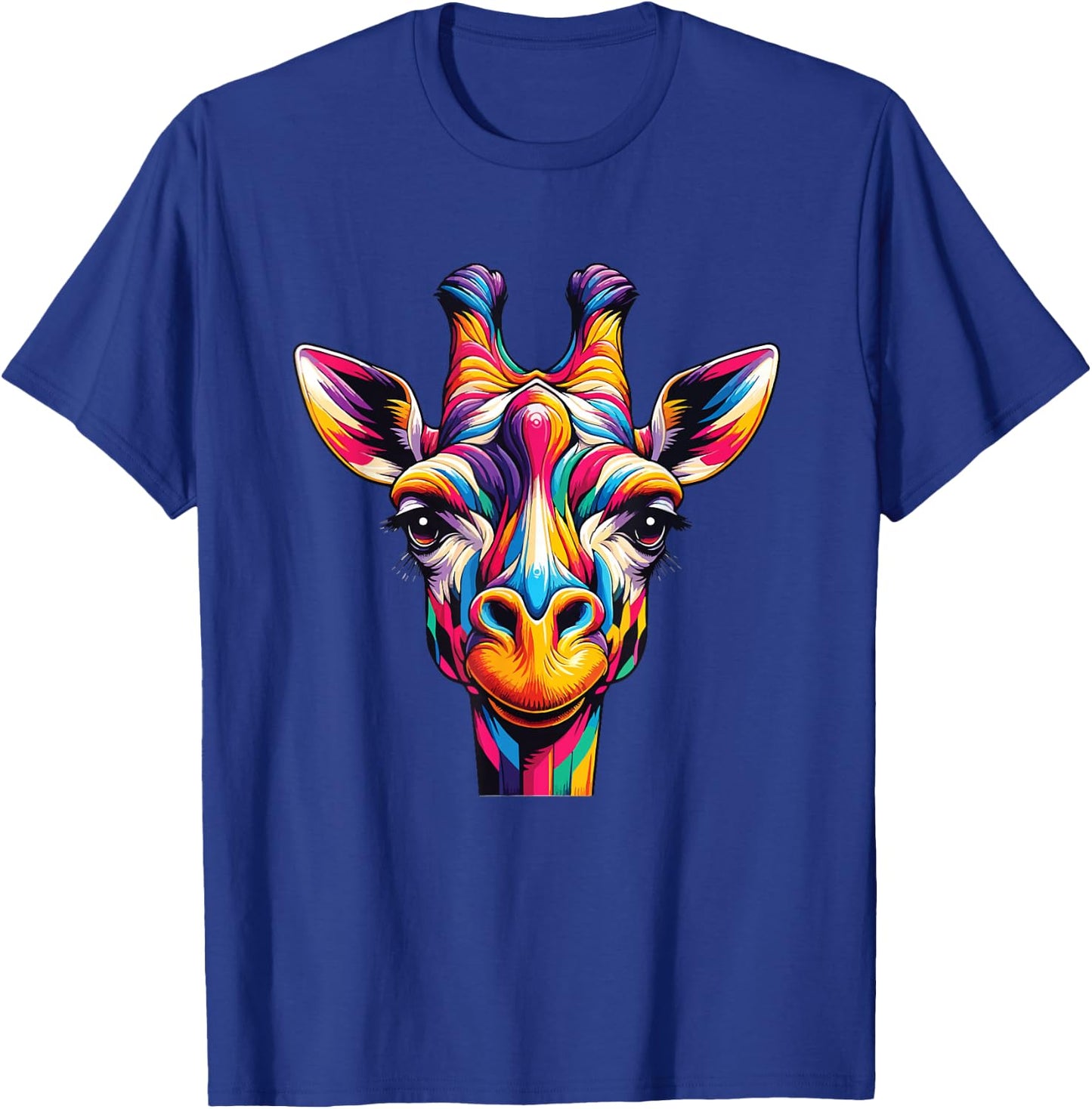Giraffe Rainbow Colorful Love Wild Animals Zoo Jungle T-Shirt - T-Shirt | Royal