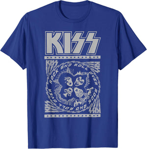 KISS - Rock and Roll Over (White Design) T-Shirt - T-Shirt | Royal