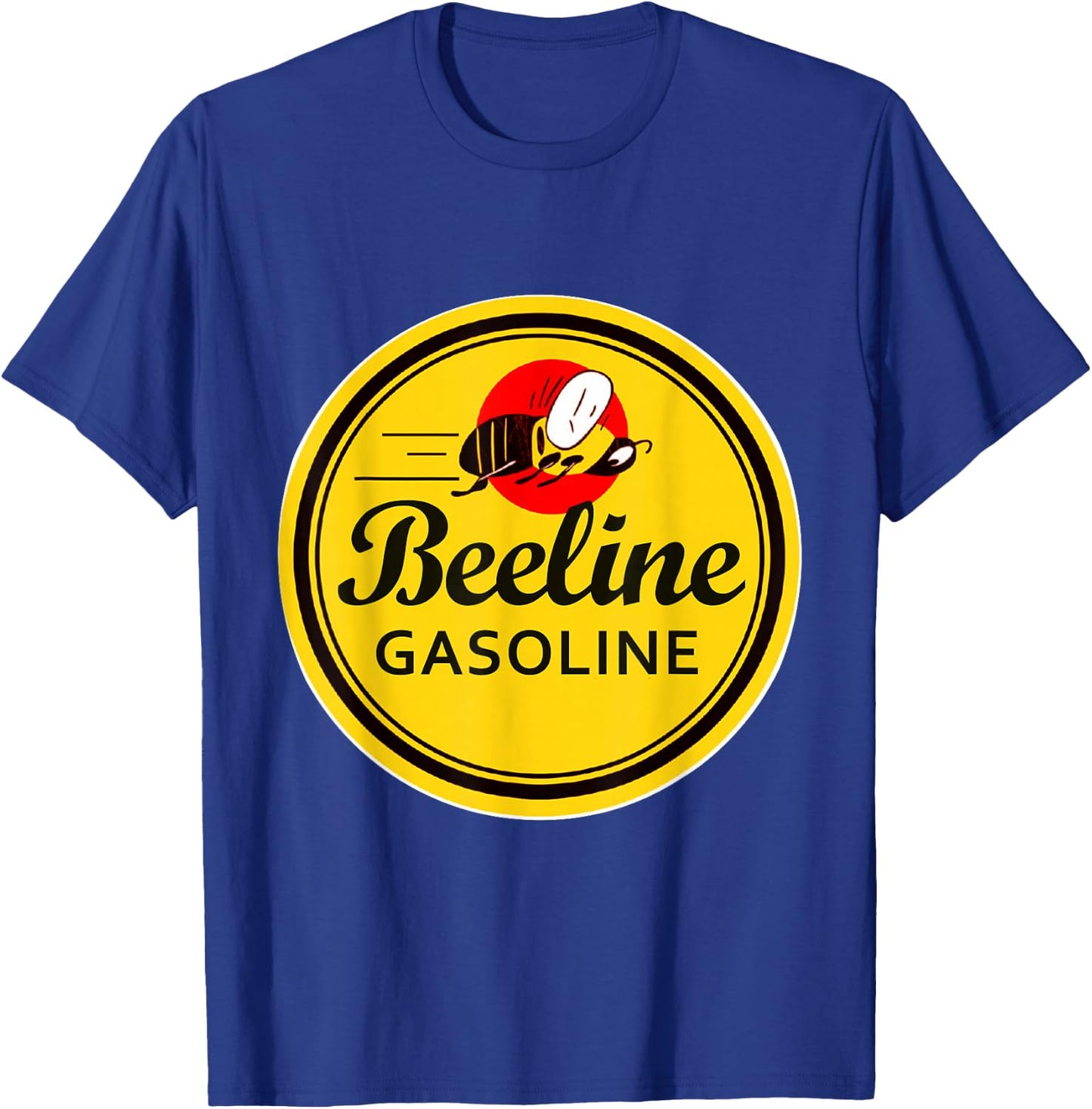 Retro Vintage Gas Station Beeline Gasoline Motor Oil Sign T-Shirt - T-Shirt | Royal