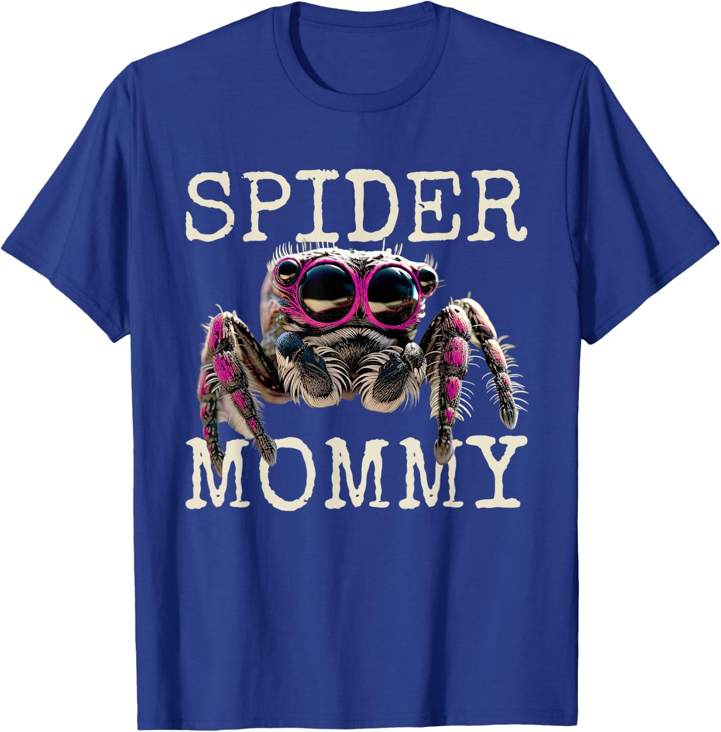 Spiders Mama Spider Mommy Phidippus Regius Mom Jumping Spider , black T-Shirt - T-Shirt | Royal