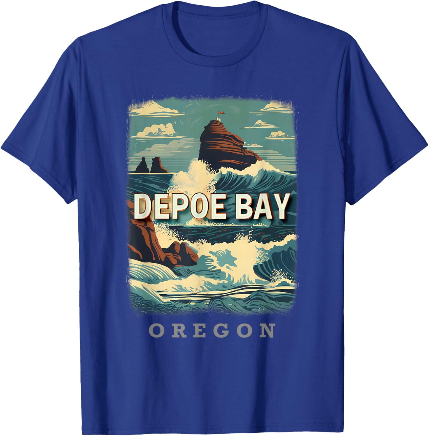Depoe Bay Oregon OR Whale Watching Extravaganza SD641 T-Shirt - T-Shirt | Royal