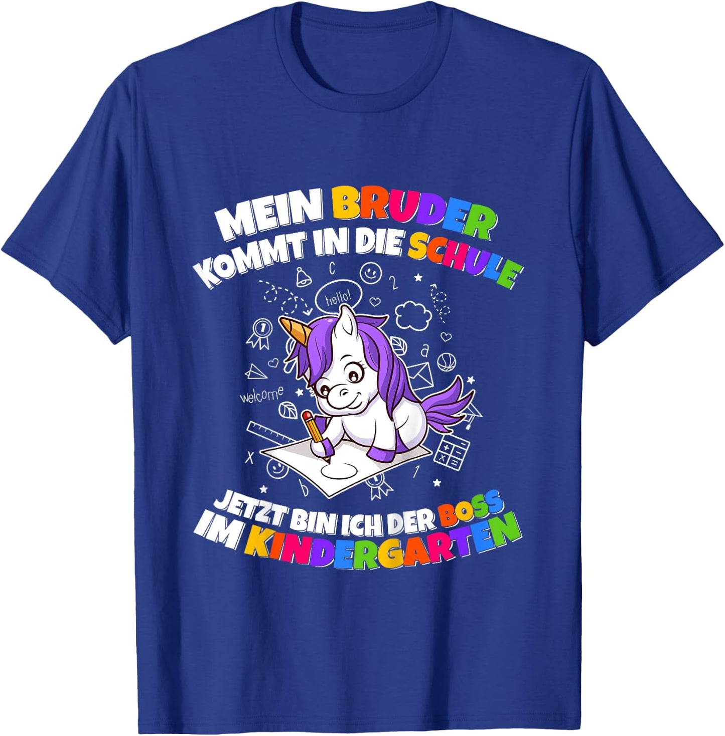 Children's with German Text "Mein Bruder Kommt In Die Schule Boss Im Nursery, black, 80 T-Shirt - T-Shirt | Royal