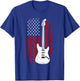 Guitar American US Flag Music Player Electric Guitarist Gift T-Shirt - T-Shirt | Royal