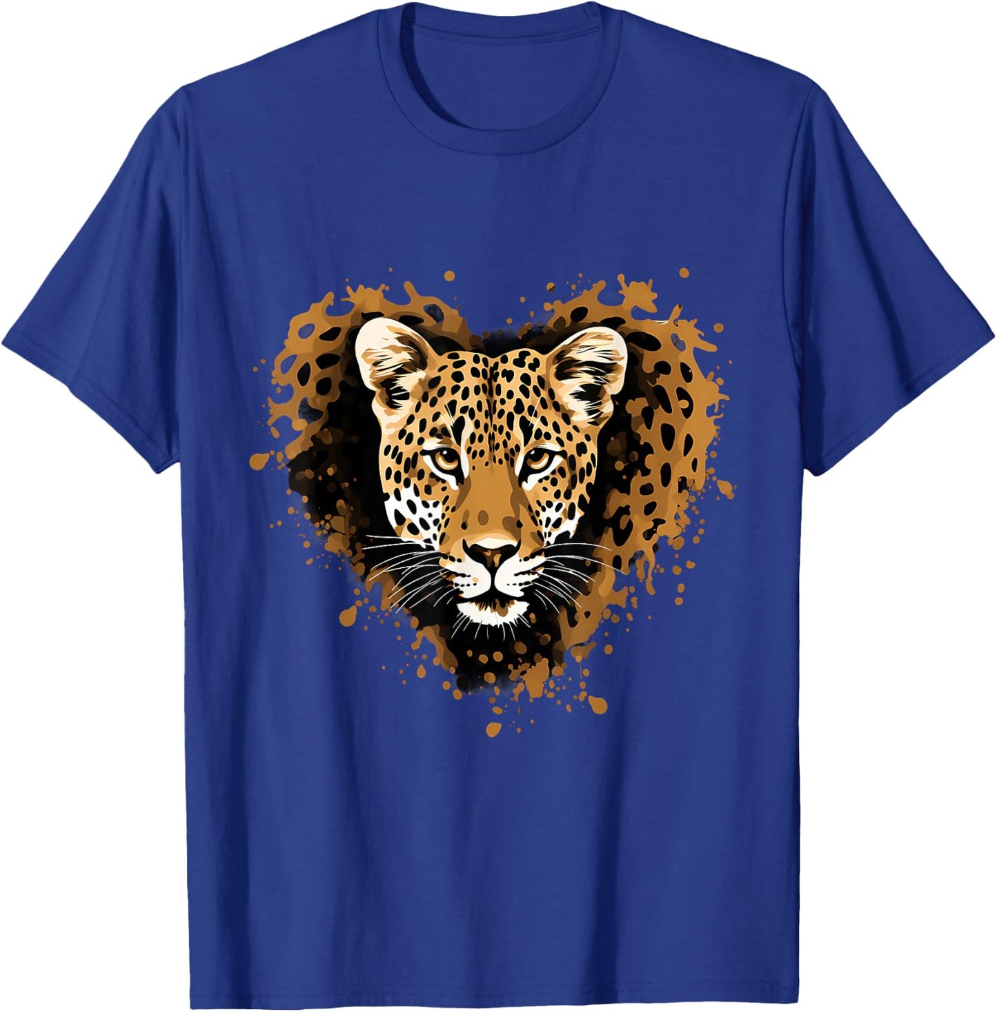 Leopard Heart Animal Art Savanna Nature Artwork Wildlife T-Shirt - T-Shirt | Royal