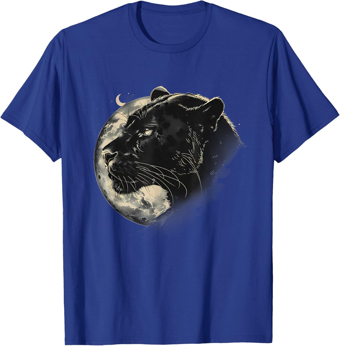 Panther Nature Jungle Motif Wildlife Moon Panther Lover T-Shirt - T-Shirt | Royal