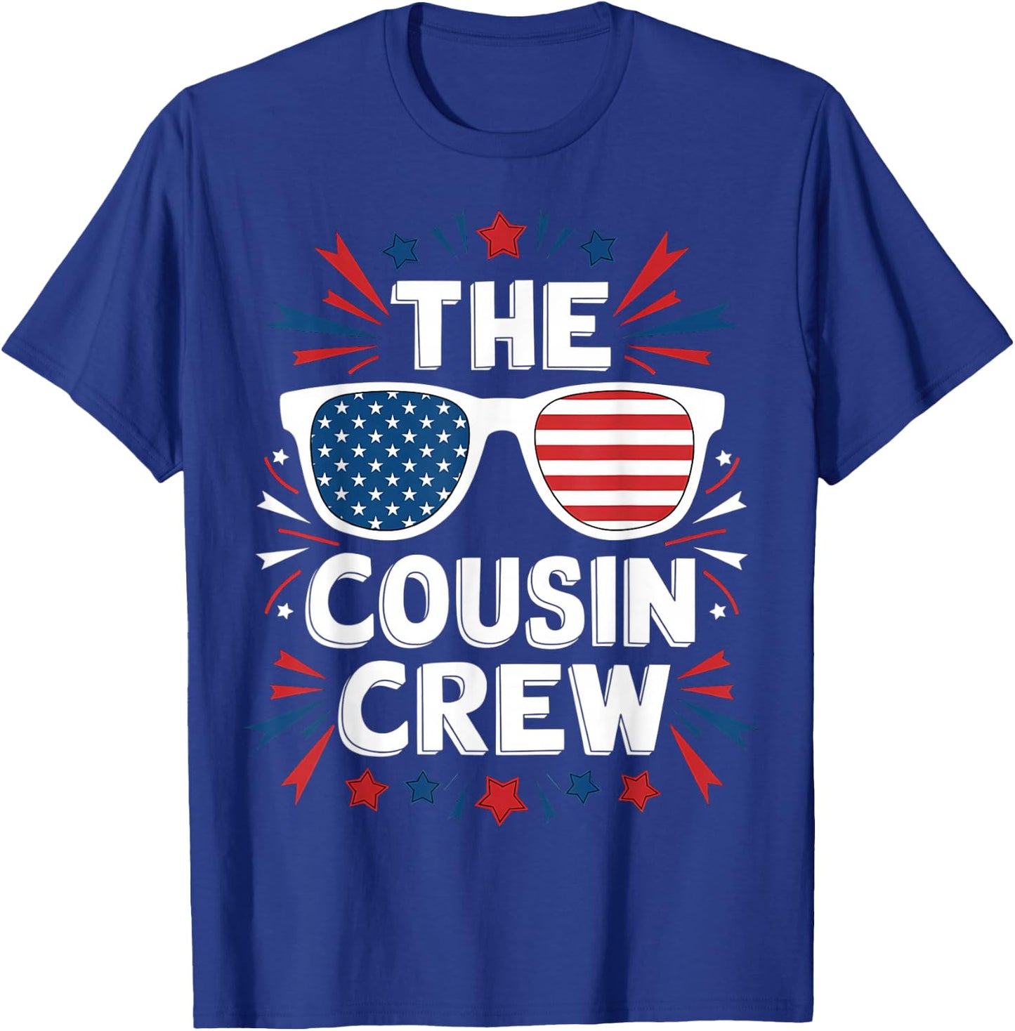 Patriotic American Cousin Crew 4th of July Family Matching T-Shirt - T-Shirt | Royal