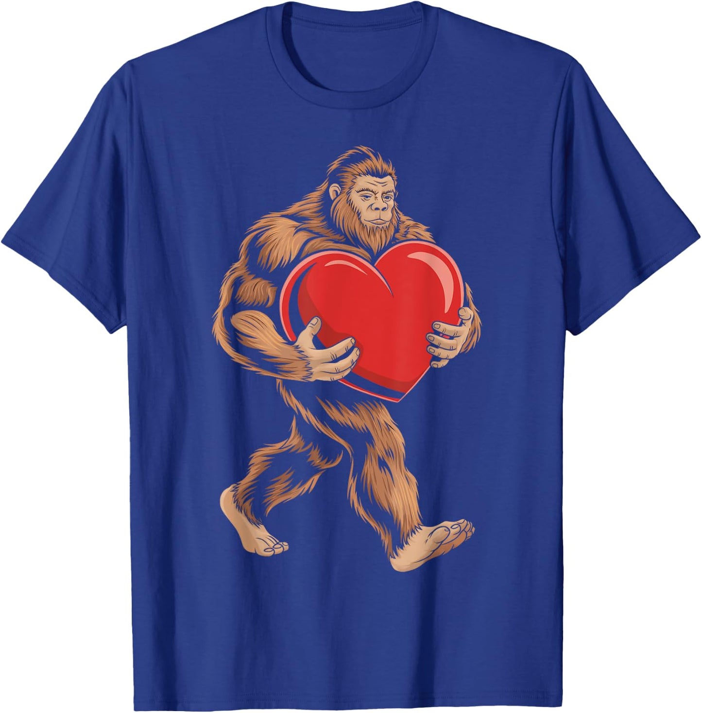 Humor Bigfoot Valentines Day Funny T-Shirt - T-Shirt | Royal