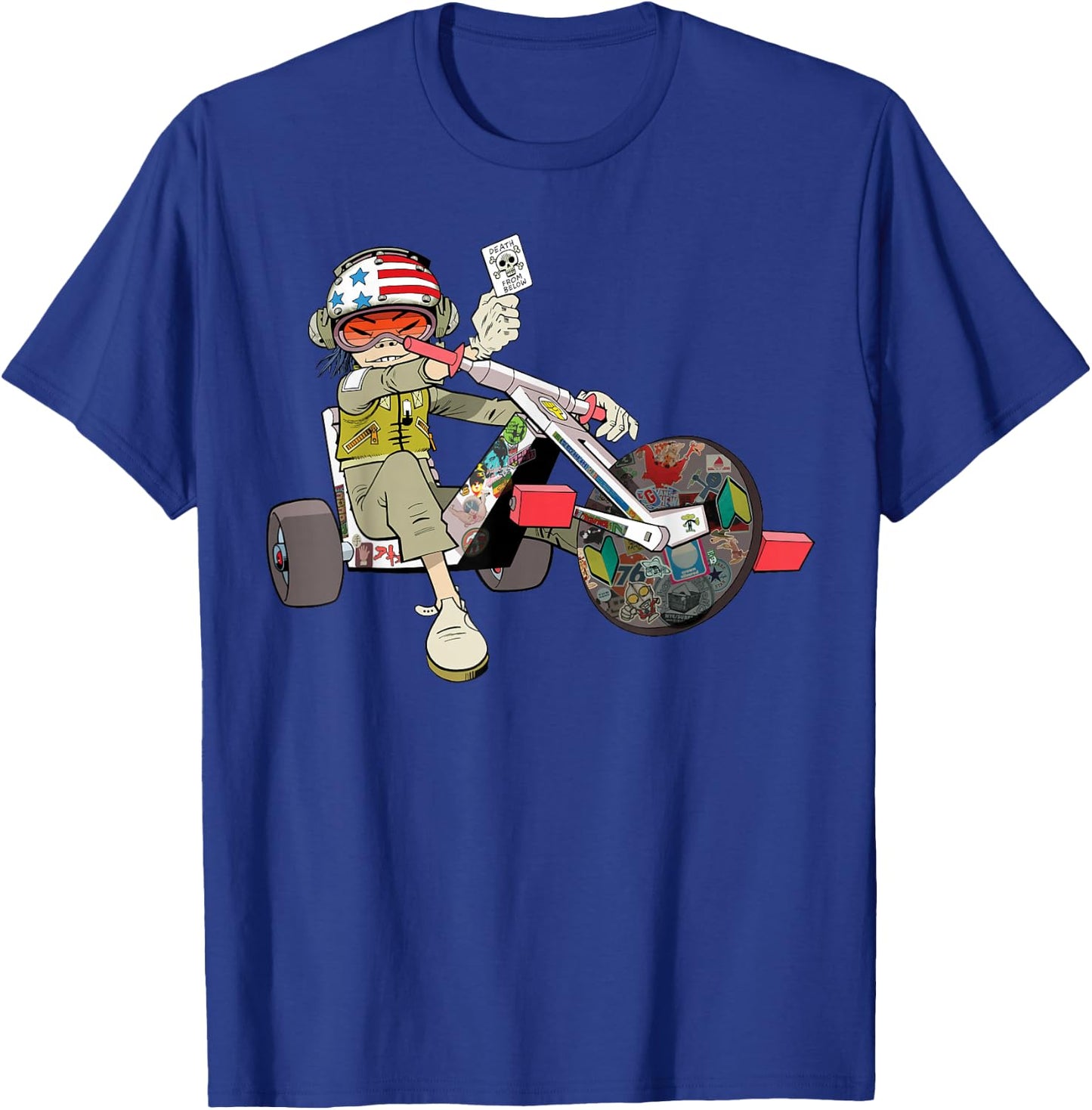 Gorillaz Men's Noodles Trike , Black, Small T-Shirt - T-Shirt | Royal
