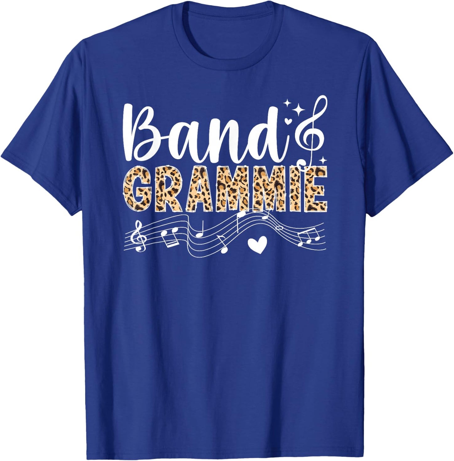 Band Grammie Leopard Marching Band Grammie Grandma T-Shirt - T-Shirt | Royal