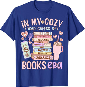 In My Cozy Iced Coffee and Books Era T-Shirt - T-Shirt | Royal