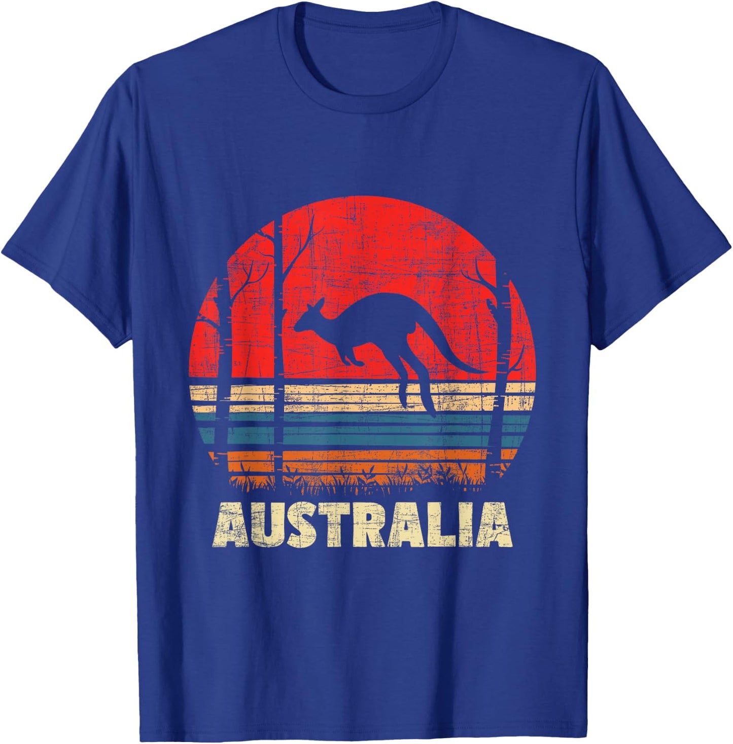 Funny Kangaroo Shirts - Australia - Retro Vintage Animal Marsupial Mammal Zookeeper T-Shirt - T-Shirt | Royal